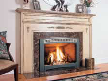 contemporary see through fireplace